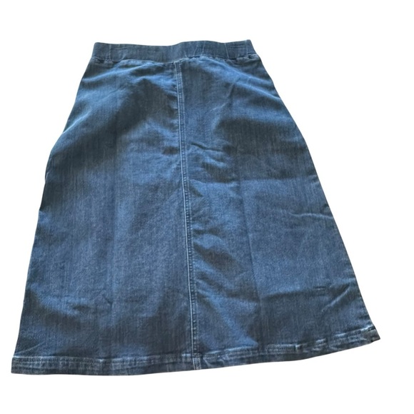 Appleseed's Blue and Gold Midi A-Line Skirt - Picture 2 of 3